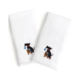 thumbnail image 1 of Authentic Hotel and Spa  2-piece Turkish Cotton Hand Towels with Holiday Scottie Dog Embroidery (Set of 2), 1 of 2