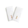 thumbnail image 1 of Authentic Hotel and Spa  2-piece White Turkish Cotton Hand Towels with Gold Block Monogrammed Initial White/I, 1 of 5