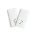 thumbnail image 1 of Authentic Hotel and Spa  2-piece White Turkish Cotton Hand Towels with Grey Block Monogrammed Initial White/Z, 1 of 5