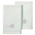 thumbnail image 1 of Authentic Hotel and Spa  2PC Embellished Fingertip Towel Set Aqua, 1 of 5