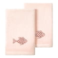 thumbnail image 1 of Authentic Hotel and Spa  2PC Embellished Fingertip Towel Set Blush, 1 of 5