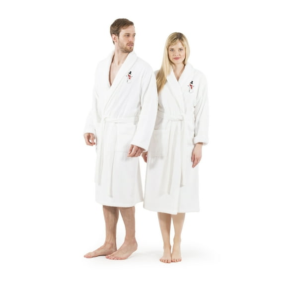 Authentic Hotel and Spa Authentic Hotel & Spa Unisex Turkish Cotton Terry Bath Robe with Snowman S/M
