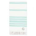 thumbnail image 1 of Authentic Hotel and Spa Authentic Pestemal Aqua Herringbone Monogrammed Turkish Cotton Bath and Beach Towel Aqua - G, 1 of 5