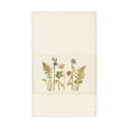 thumbnail image 1 of Authentic Hotel and Spa  Cream Turkish Cotton Wildflowers Embroidered Hand Towel, 1 of 3