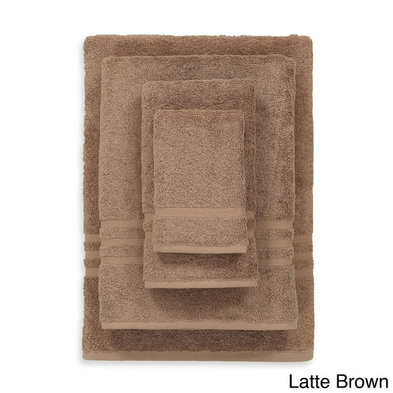 Authentic Hotel and Spa Omni Turkish Cotton 4-piece Terry Bath Towel Set Latte Brown
