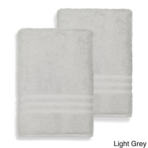 Authentic Hotel and Spa Omni Turkish Cotton Terry Oversized Bath Sheet Towels (Set of 2) Grey