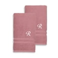 thumbnail image 1 of Authentic Hotel and Spa  Omni Turkish Cotton Terry Set of 2 Tea Rose Hand Towels with White Script Monogrammed Initial Pink/R, 1 of 5