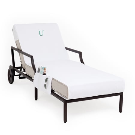 Authentic Hotel and Spa Personalized Standard Size Chaise Lounge Cover with Side Pockets U