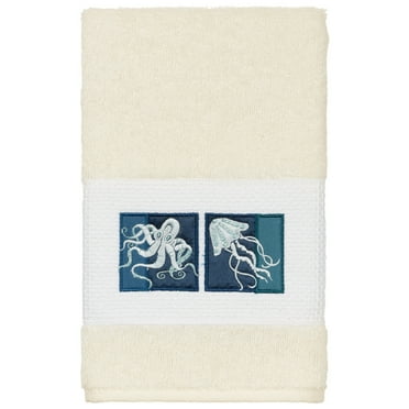Authentic Hotel and Spa  Textiles 100% Turkish Cotton Ava Embellished Hand Towel Cream