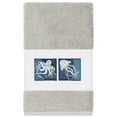 thumbnail image 1 of Authentic Hotel and Spa  Textiles 100% Turkish Cotton Ava Embellished Hand Towel Light Gray, 1 of 5