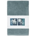 thumbnail image 1 of Authentic Hotel and Spa  Textiles 100% Turkish Cotton Ava Embellished Hand Towel Teal, 1 of 5