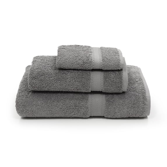 Authentic Hotel and Spa Turkish Cotton 3-piece Towel Set Charcoal
