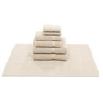 thumbnail image 1 of Authentic Hotel and Spa  Turkish Cotton 7-piece Towel Set with Bath Mat Beige, 1 of 5