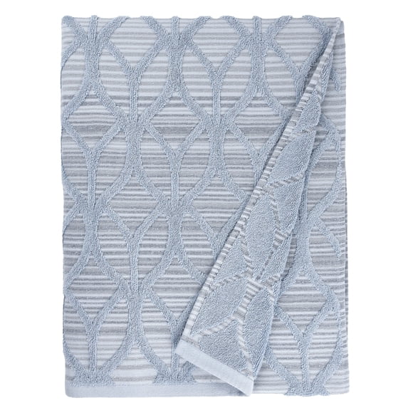 Authentic Hotel and Spa Turkish Cotton Alev Jacquard Bath Towel Blue/Multi