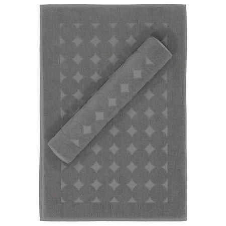 Authentic Hotel and Spa Turkish Cotton Bath Mat (Set of 2) Dark Grey