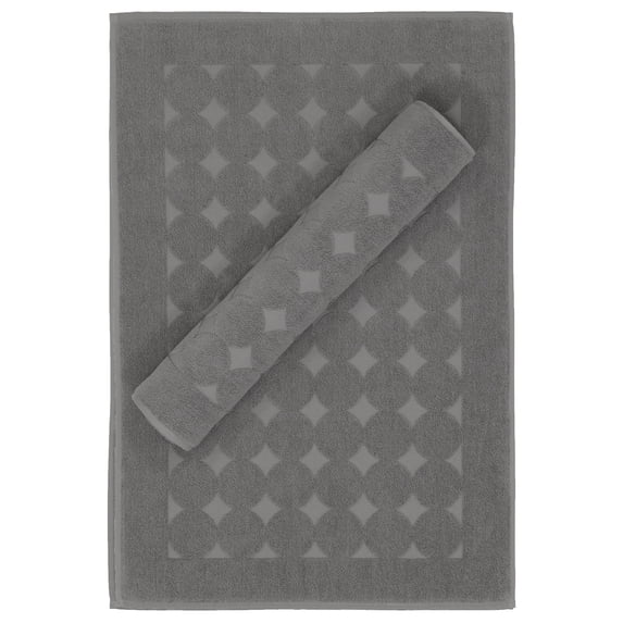 Authentic Hotel and Spa Turkish Cotton Bath Mat (Set of 2) Dark Grey