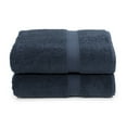 thumbnail image 1 of Authentic Hotel and Spa  Turkish Cotton Bath Towels (Set of 2) Navy Blue, 1 of 5