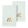 thumbnail image 1 of Authentic Hotel and Spa  Turkish Cotton Belinda 2PC Fingertip Towel Set Aqua, 1 of 5