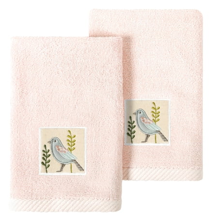 Authentic Hotel and Spa Turkish Cotton Belinda 2PC Fingertip Towel Set Blush