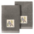 thumbnail image 1 of Authentic Hotel and Spa  Turkish Cotton Belinda 2PC Fingertip Towel Set Charcoal, 1 of 5