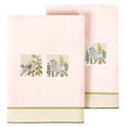 thumbnail image 1 of Authentic Hotel and Spa  Turkish Cotton Belinda 2PC Hand Towel Set Blush, 1 of 5