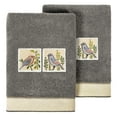 thumbnail image 1 of Authentic Hotel and Spa  Turkish Cotton Belinda 2PC Hand Towel Set Charcoal, 1 of 5
