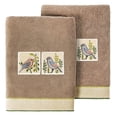 thumbnail image 1 of Authentic Hotel and Spa  Turkish Cotton Belinda 2PC Hand Towel Set Cocoa, 1 of 5