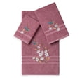 thumbnail image 1 of Authentic Hotel and Spa  Turkish Cotton Blue Bird Embroidered 3 piece Towel Set Rose, 1 of 5