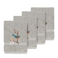 thumbnail image 1 of Authentic Hotel and Spa  Turkish Cotton Blue Bird Embroidered Light Grey 4-piece Washcloth Set, 1 of 3