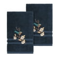 thumbnail image 1 of Authentic Hotel and Spa  Turkish Cotton Blue Bird Embroidered Midnight Blue 2-piece Towel Hand Set, 1 of 2