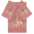 thumbnail image 1 of Authentic Hotel and Spa  Turkish Cotton Blue Bird Embroidered Tea Rose 3-piece Towel Set, 1 of 5
