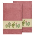 thumbnail image 1 of Authentic Hotel and Spa  Turkish Cotton Cactus Embroidered Tea Rose 2-piece Bath Towel Set, 1 of 3