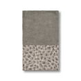 thumbnail image 1 of Authentic Hotel and Spa  Turkish Cotton Cheetah Jacquard Trim Dark Grey Hand Towel, 1 of 2