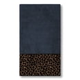 thumbnail image 1 of Authentic Hotel and Spa  Turkish Cotton Cheetah Jacquard Trim Midnight Blue Bath Towel, 1 of 3