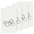 thumbnail image 1 of Authentic Hotel and Spa  Turkish Cotton Circles Embroidered White 4-piece Hand Towel Set, 1 of 3