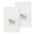 thumbnail image 1 of Authentic Hotel and Spa  Turkish Cotton Elephants Embroidered White 2-piece Towel Hand Set, 1 of 2