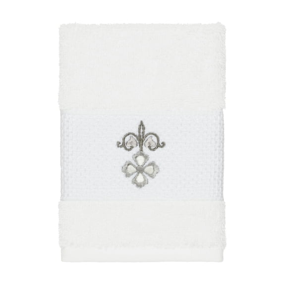Authentic Hotel and Spa Turkish Cotton Elephants Embroidered White 3-piece Towel Set
