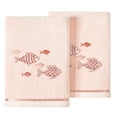 thumbnail image 1 of Authentic Hotel and Spa  Turkish Cotton Figi 2PC Embellished Hand Towel Set Blush, 1 of 5