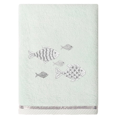 Authentic Hotel and Spa Turkish Cotton Figi 3PC Embellished Towel Set Aqua
