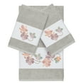 thumbnail image 1 of Authentic Hotel and Spa  Turkish Cotton Floral Vine Embroidered Light Grey 3-piece Towel Set, 1 of 5