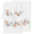 thumbnail image 1 of Authentic Hotel and Spa  Turkish Cotton Floral Vine Embroidered White 4-piece Towel Set, 1 of 5