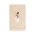 thumbnail image 1 of Linum Home Christmas Snowman Embroidered Beige Turkish Cotton Hand Towel, 1 of 2