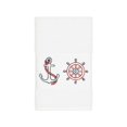 thumbnail image 1 of Authentic Hotel and Spa Turkish Cotton Nautical Embroidered White Hand Towel, 1 of 2