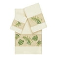 thumbnail image 1 of Authentic Hotel and Spa  Turkish Cotton Palm Fronds Embroidered Cream 3-piece Towel Set, 1 of 5