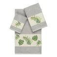 thumbnail image 1 of Authentic Hotel and Spa  Turkish Cotton Palm Fronds Embroidered Light Grey 3-piece Towel Set, 1 of 5