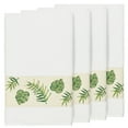 thumbnail image 1 of Authentic Hotel and Spa  Turkish Cotton Palm Fronds Embroidered White 4-piece Bath Towel Set, 1 of 2