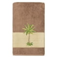 thumbnail image 1 of Authentic Hotel and Spa  Turkish Cotton Palm Tree Embroidered Latte Brown Bath Towel, 1 of 2