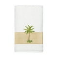 thumbnail image 1 of Authentic Hotel and Spa  Turkish Cotton Palm Tree Embroidered White Hand Towel, 1 of 2