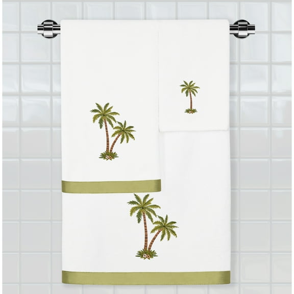 Authentic Hotel and Spa  Turkish Cotton Palmera 3 PC Towel Set White - 3-Piece