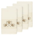 thumbnail image 1 of Authentic Hotel and Spa  Turkish Cotton Shells Embroidered Cream 4-piece Hand Towel Set, 1 of 2